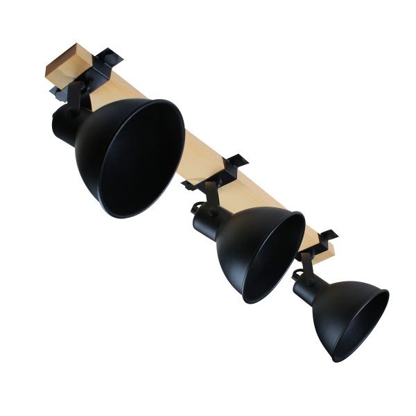 Спот Светкомплект Wooden AP 7119 3x40 Вт E27 чорний 