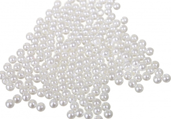 Бусы для елки JUMI CD-676008 4 мм белый