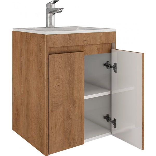 Тумба підвісна Water House Preference N1 50 МДФ розпил дерева медовий під умив.Como 50