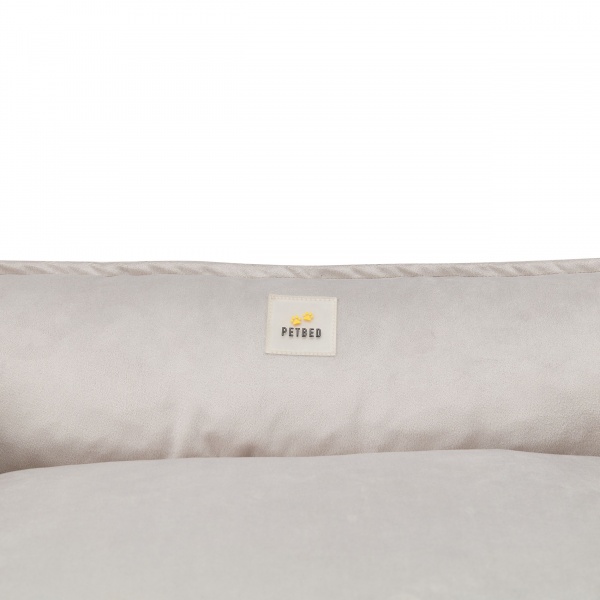 Лежак PETBED Velor Комфорт XL 110x70x27 см серый