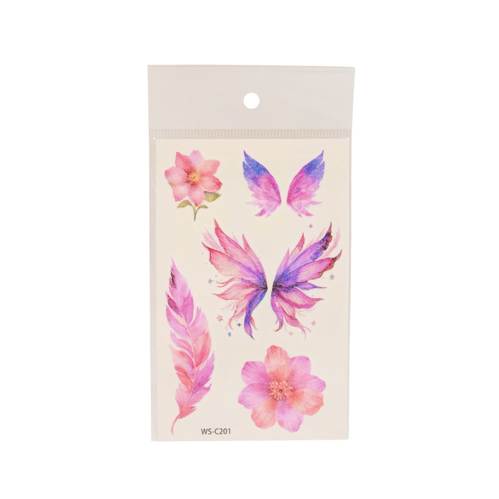 Набір тимчасових татуювань SHANTOU YISHENG Барвисті метелики WS-C201-C210