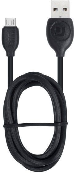 Кабель Ergo USB – microUSB 1 м чорний (LM18) 