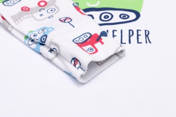 Пижама для мальчиков Фламинго р.80 белый 