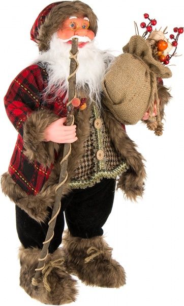 Декоративна фігура Дід Мороз червоний лісовий TM-Y1601B 60 см 