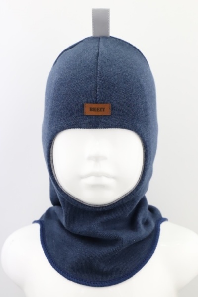 Шапочка детская для мальчика Beezy Балаклава р.50-52 темно-синий 1705 