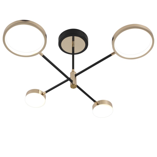 Люстра светодиодная Victoria Lighting 36 Вт черный/золото Amor/PL4 