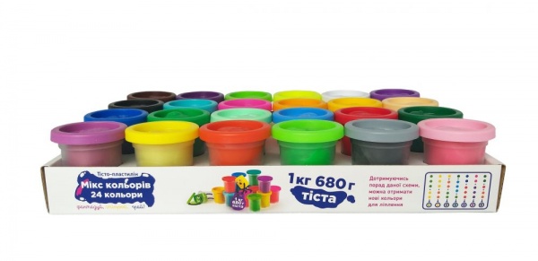 Тісто-пластилін DGT-ART 24 кольори TY4448