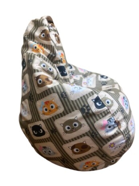 Кресло-мешок Примтекс Плюс MALMO M LUX PT-08 print Cats принт