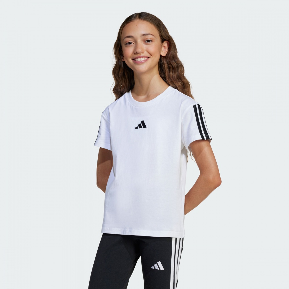 Футболка Adidas JG 3S TEE 160 JJ0945 р.140 білий