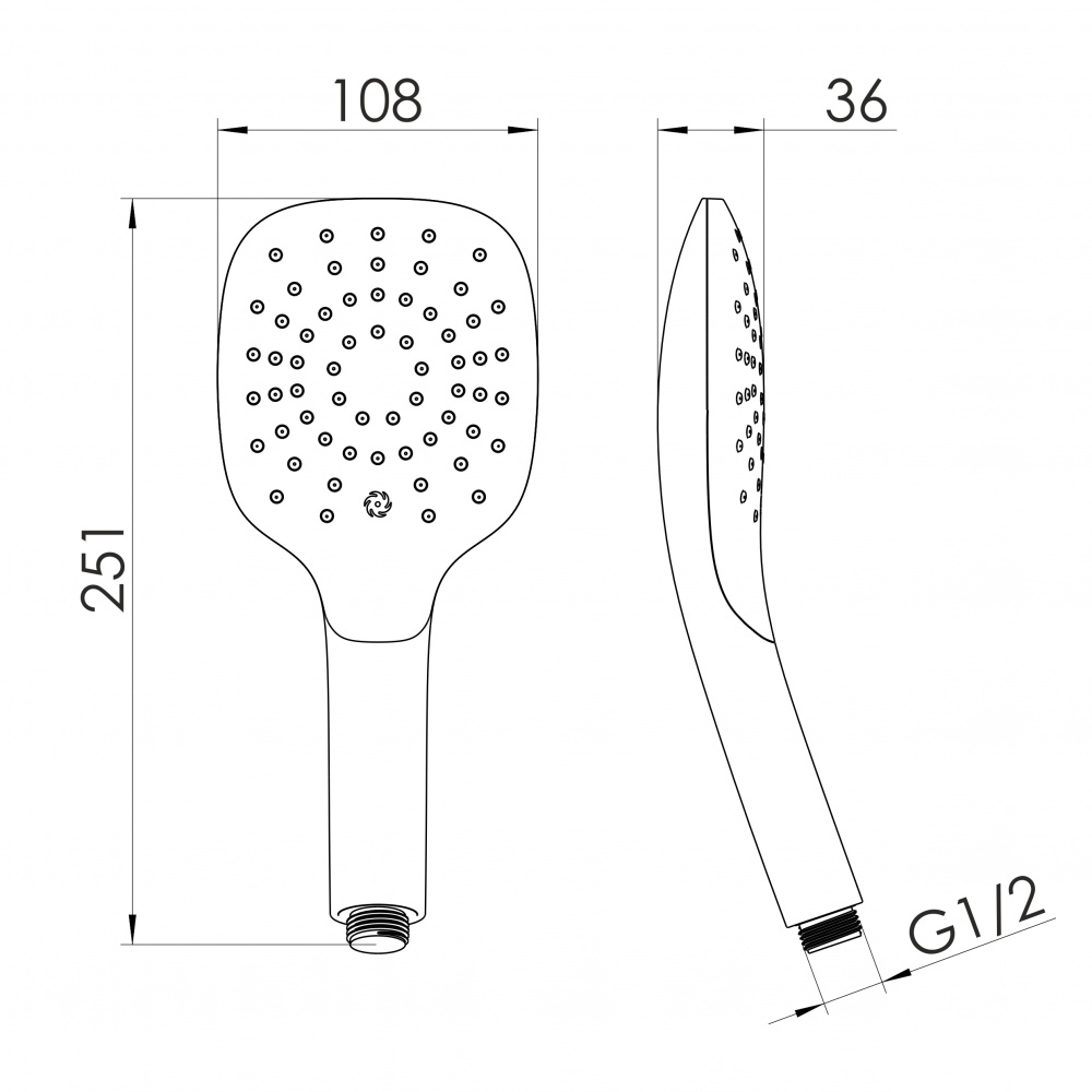 Лейка для душа VOLLE CASCADA A20Cw 1586.070501, cromo