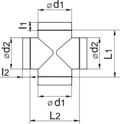 Крестовина Вентс Спировент 125