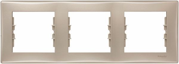 Рамка трехместная Schneider Electric Sedna горизонтальная титан SDN5800568