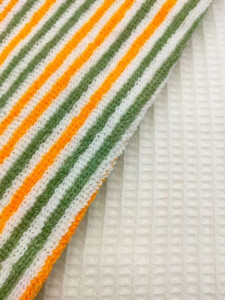 Набір рушників 60x40 см Luna зелено-помаранчевий/молочний 