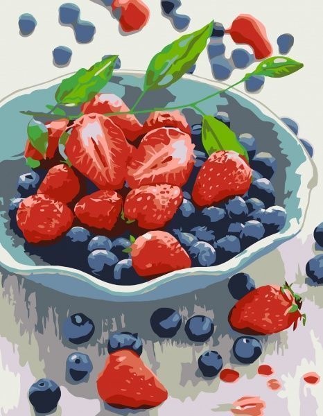 Картина за номерами Ягідний мікс 35x45 см Rosa Start 