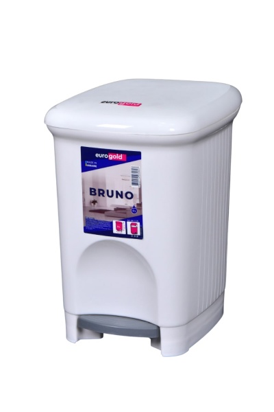 Відро з педаллю Eurogold BRUNO 5 л білий 841105