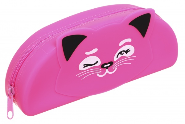 Пенал силиконовый Котик 19х8х4 см Nota Bene розовый