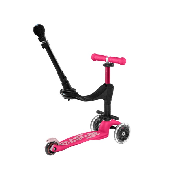 Самокат Micro Mini 3in1 Deluxe Plus LED різнокольоровий принт MMD146 