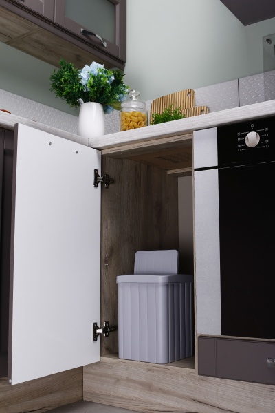 Ведро для мусора RIO 205х205х280 мм 10 л светло-серый