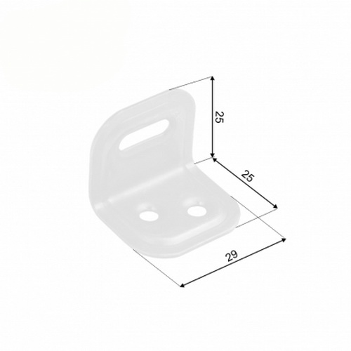 Кутник монтажний Domax рівносторонній 25x25x29 мм 1 мм FKS1 білий