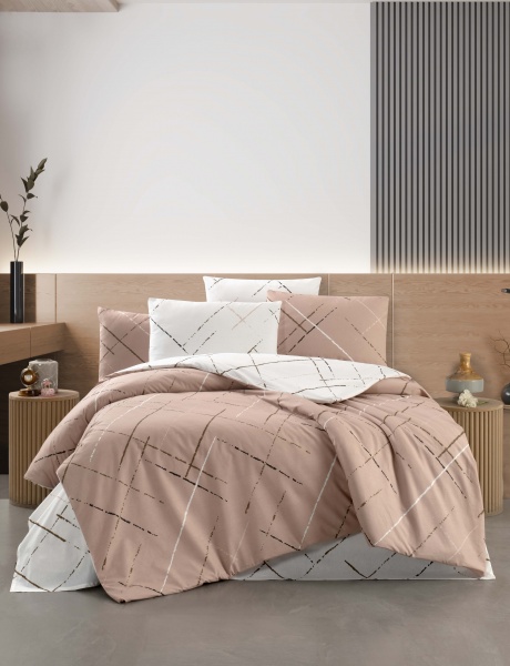 Комплект постельного белья Reflection 2 powder коричневый Begenal 
