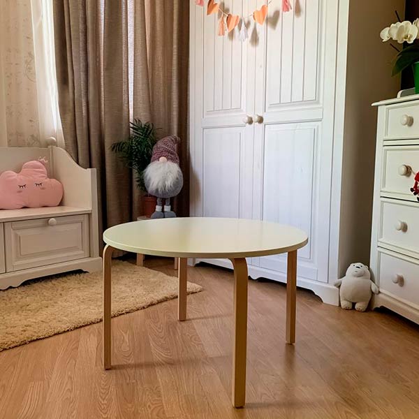 Ігровий столик d 700 мм бук/білий