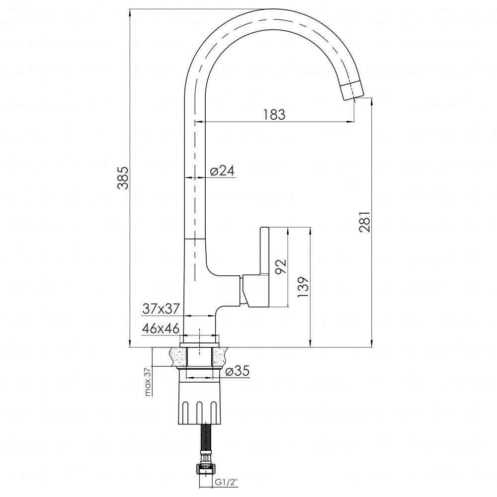 Смеситель для кухни VOLLE BALEA, de la noche