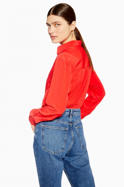 Сорочка TopShop BLOUSES 13B02Q-RED р. 8 червоний