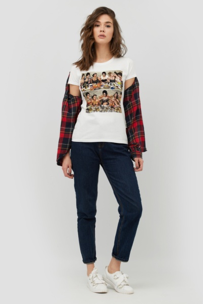 Футболка YAPPI WW1083 р.M белый