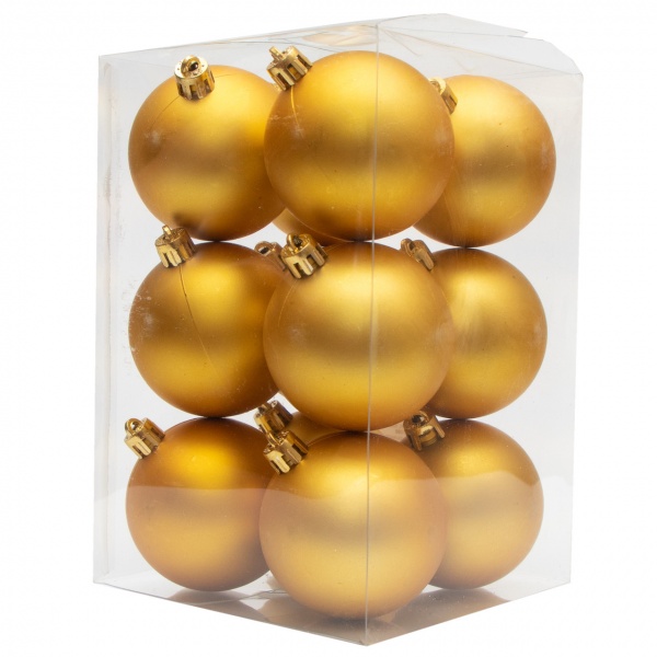 Набор елочных шаров Девилон 251086 d60 мм 12 шт./уп. 