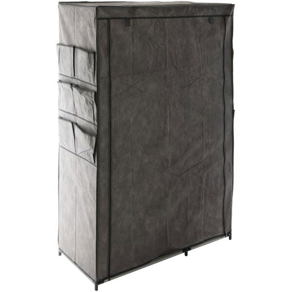 Гардероб на 3 полиці 158x100х46 см сірий