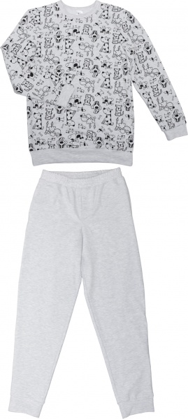 Костюм домашний мужской Flis clothes Семейка р. S серый 