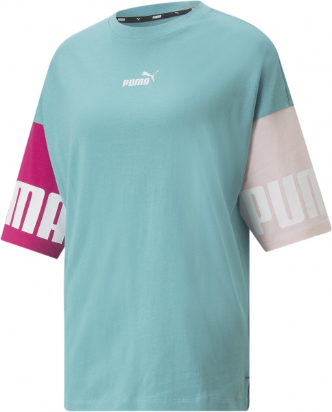 Футболка Puma Power Colorblock Tee 84712361 р.XS блакитний