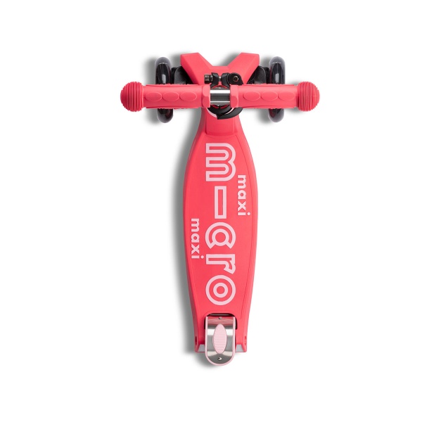 Самокат Micro Maxi Deluxe Foldable LED коралловый MMD093 