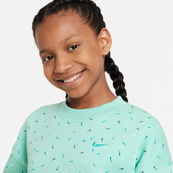 Світшот Nike G NSW CLUB FLC OVRSZD CRW LOGO FD2943-349 бірюзовий