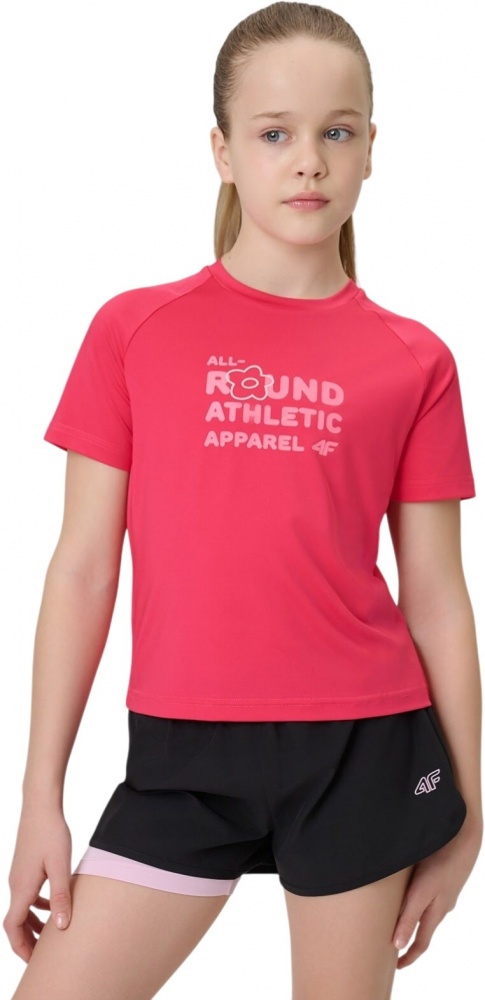 Футболка 4F TSHIRT FNK F1962 4FJWSS26TFTSF1962-53S р.134-140 розовый