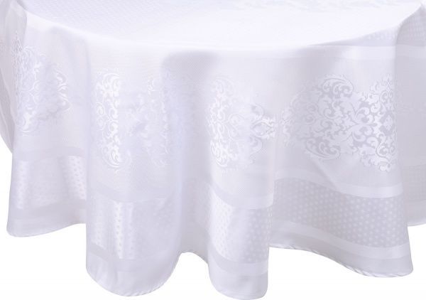 Скатерть Caramel d160 белый Karna 
