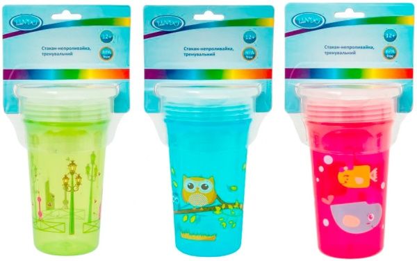 Стакан-непроливайка Lindo Стакан-непроливайка Lindo тренировочный 