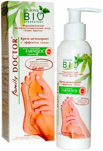 Крем-дезодорант для ніг Pharma Bio Laboratory з ефектом тальку 120 мл