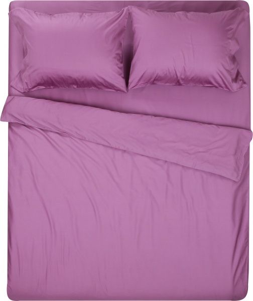 Комплект постільної білизни Mono violet D двоспальний фіолетовий La Nuit 