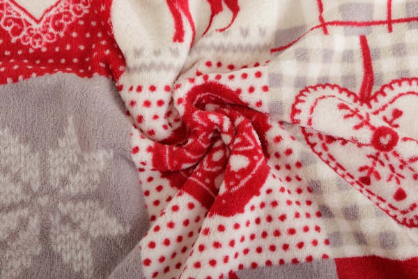 Плед Basic NY Deer 150x190 см бежевий із малюнком La Nuit 