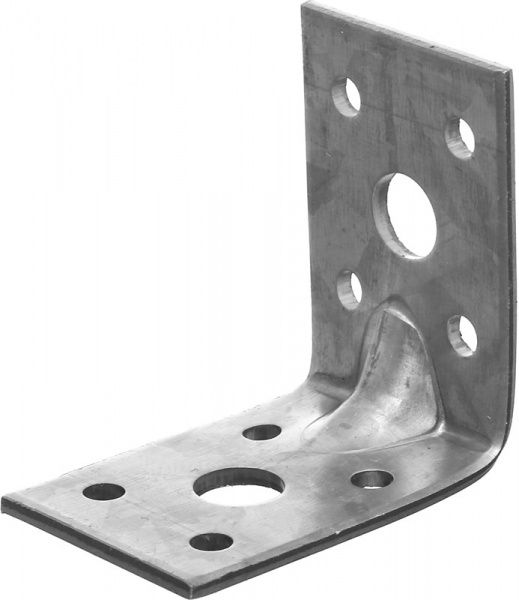 Кутник з ребром жорсткості універсальний 50x50x35мм 2,5мм 