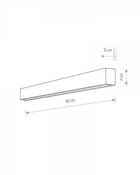 Бра Nowodvorski Straightall Led 1x16 Вт белый 7567 