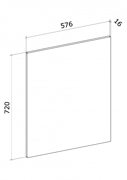 Боковина МС Мэри 72х57,6 см дуб платиновый/Грейд