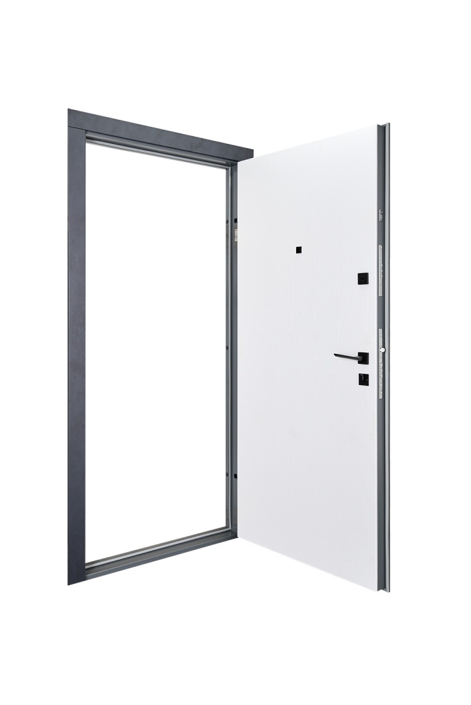 Двері вхідні Abwehr АМ (485+0) 086 Л (Бантр + Б) 2GEN Аvers бетон антрацит / білий 2050х860 мм ліві