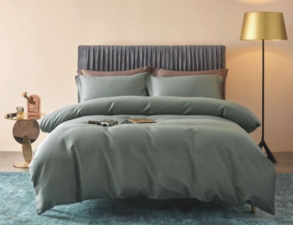 Комплект постельного белья Mono green D двухспальный зеленый La Nuit 