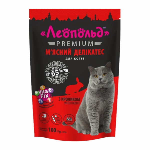 Корм для котів Леопольд Premium М’ясний делікатес