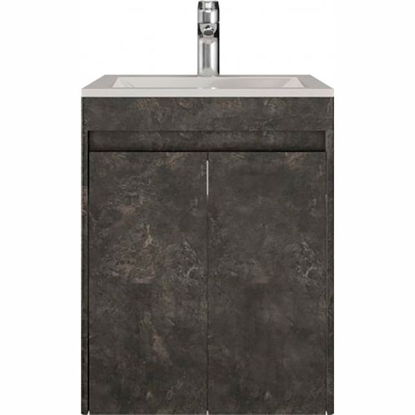 Тумба підвісна Water House Preference N1 50 МДФ сланець темний під умивальник Como 50