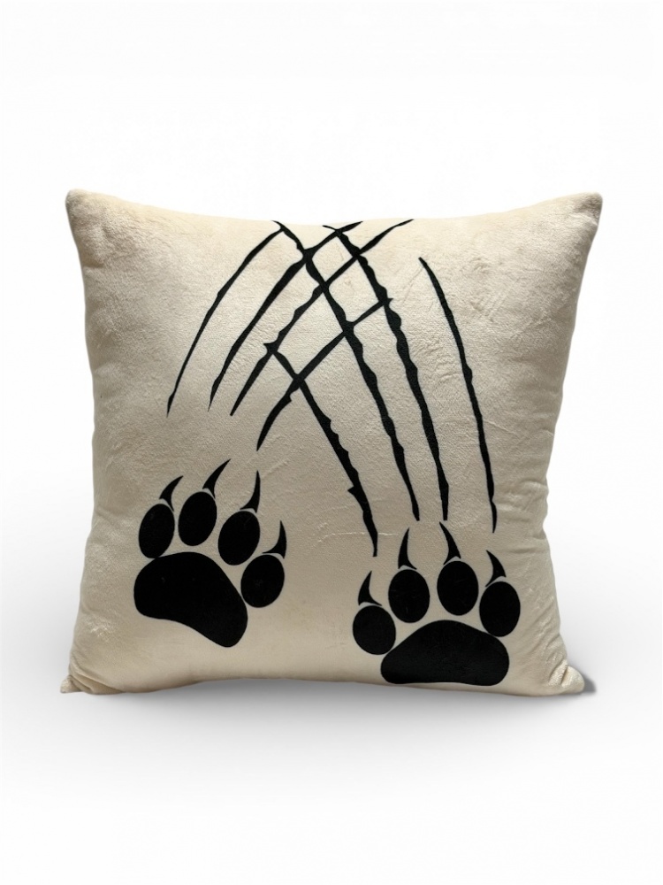 Подушка декоративна Stip Epic кігті 38 см білий із чорним