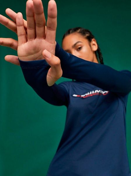 Джемпер Tommy Hilfiger 1/4 ZIP BASE LAYER TEE S10S100296401 р. M темно-синий