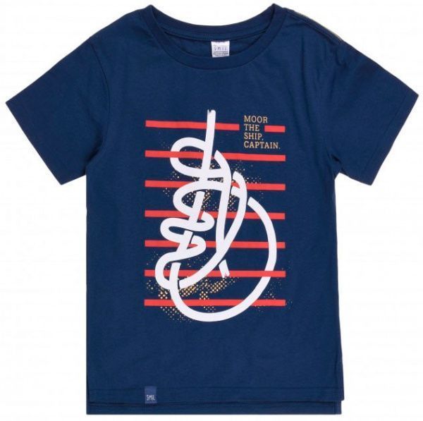 Футболка для мальчика Smil 110586-1 р.152 серо-синий 